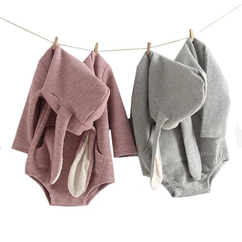 

2019 Baby Girl Rompers Autumn Rabbit Children's Conjoined Clothes Baby Girl Outerwear Clothes Baby Boy Body For Newborn Babies