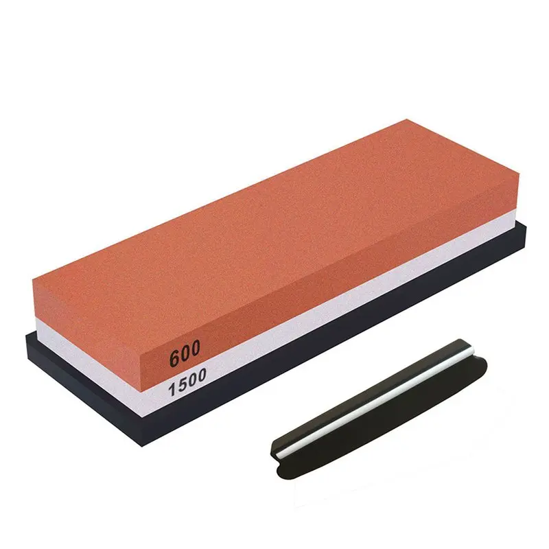 

Whetstone, Double-Sided Knife Sharpening Stone Set Grit 600/1500 Knife Sharpener Combination Waterstone Kits with Non-slip Sil