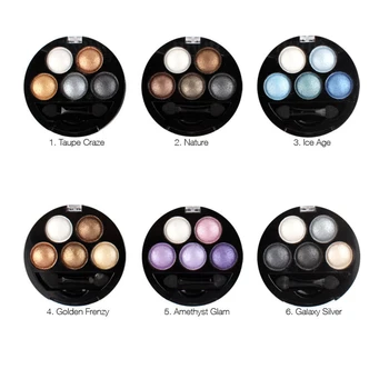 

5 Colors Waterproof Professional Nude Eyeshadow Palette Makeup Shimmer Eye Shadow Glitter