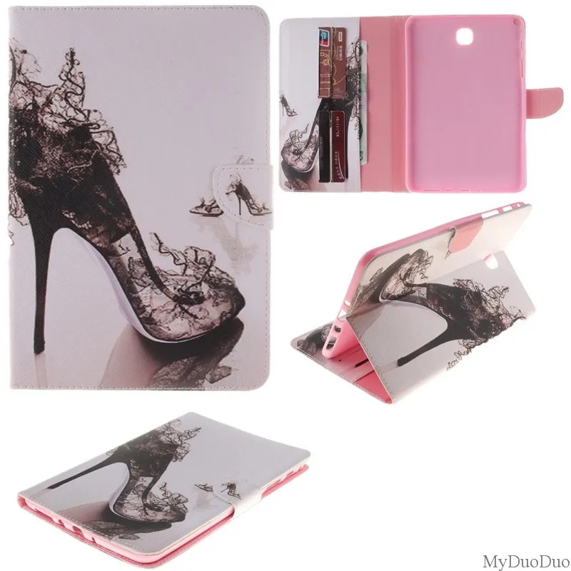 Flower PU Leather Wallet Case For Samsung Galaxy Tab A 8.0 inch T350 T351 T355 P350 SM-T355 Case Girl Boy Stand FlipTablet Cover (22)