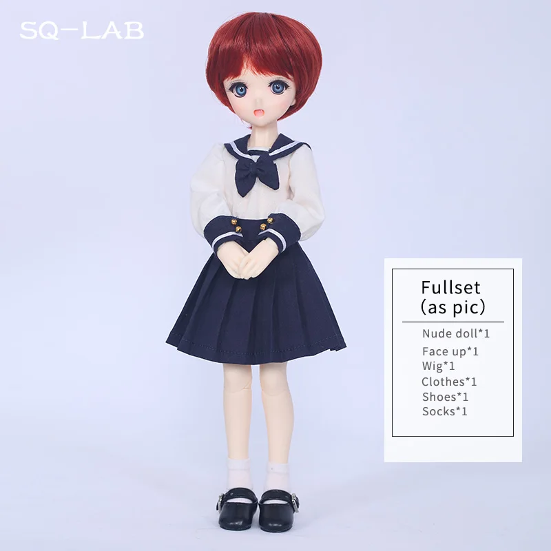 SQ Lab_ Moe Chibi 31 см 1/6 BJD SD Модель из смолы для маленьких девочек и мальчиков куклы с свободными глазами Высокое качество подарки на день рождения магазин полный набор OUENEIFS