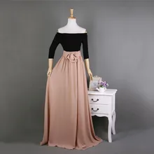 Высокое Качество Женщины Осень Длиной до пола Платье Слид Бальные Платья Плюс Размер платье-де-феста Настроить Цвет D33001