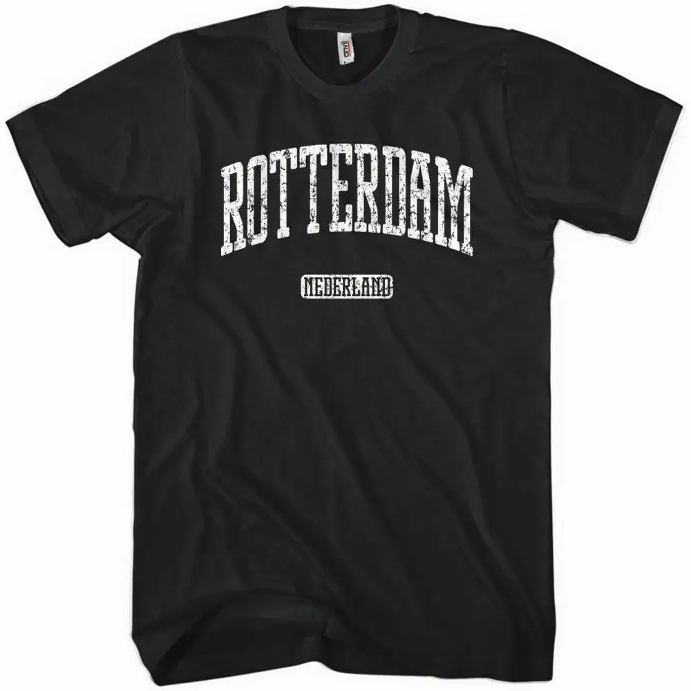 

Rotterdam T-Shirt Netherlands Nederland Dutch Holland Oranje Homme 2019 New Male Short Sleeve Cotton Clothes Tops Shirt Design