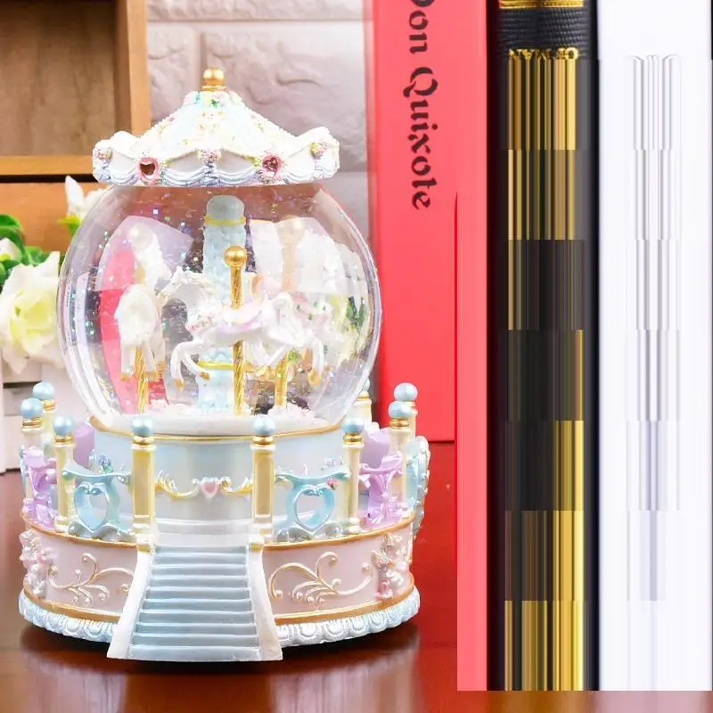 Karuzela Pozytywka аксессуары для украшения дома Carrusel Snow Globe De Musica Boite A Musique Carousel Caja музыкальная шкатулка - Цвет: Version G