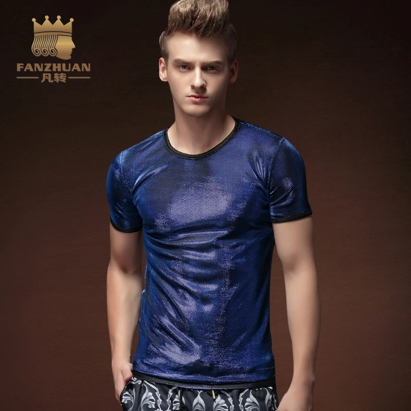 FANZHUAN Featured Brands Clothing Short sleeves Men Ultra Thin T Shirts