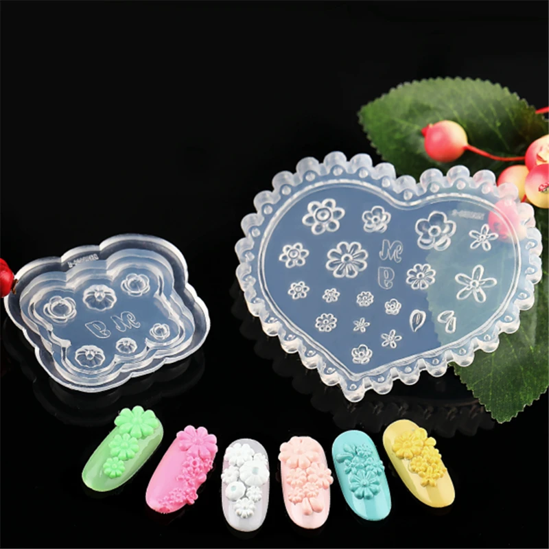 

1 Piece Fashion Durable Acrylic 3D Nail Stamping Plates Nail Art Stamp Stamping Template Image Plate Stencil Nails Tool flower