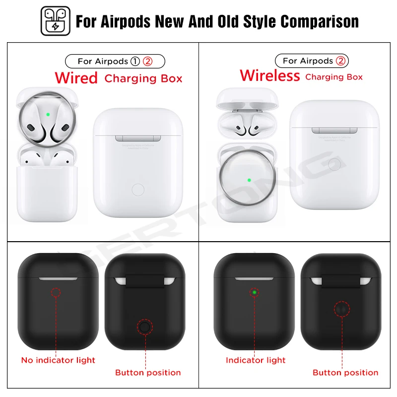 Мультяшные чехлы для наушников Airpods 2 1 шт. милый чехол Apple Air Pods прозрачный