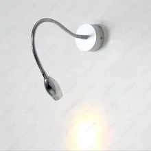 3 Вт Светодиодный светильник для картин, настенный светильник, светильник, гибкий светильник для чтения труб, точечный светильник, серебристый корпус, для кабинета, спальни, шкафа