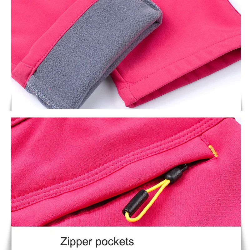 Mujeres Camping Trekking senderismo impermeable al aire libre escalada esquí Softshell Fleece caliente negro rosa más tamaño Mujeres Camping Trekking senderismo impermeable al aire libre escalada esquí Softshell Fleece caliente negro rosa más tamaño