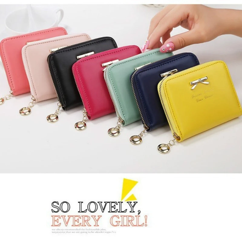 

Women's Bowknot Coin Purses Small Wallet Zipper Pouch Handbag