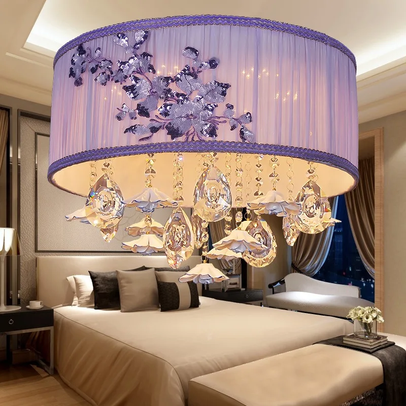 new model modern fashion fabric crystal led 36w ceiling ...