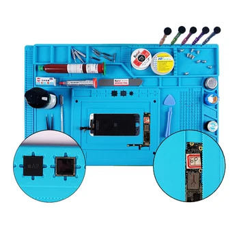 

Phone Computer Repair Workbench Anti-Static Silicone Pad High Temperature Resistant Insulation Pad With Magnetic Screw Position