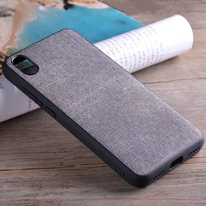 

Case for Xiaomi Redmi 7A coque Luxury Fabric Cloth Leather Textile Canvas skin for xiaomi redmi 7a case with cover funda capa