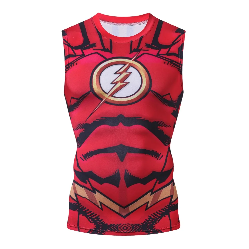 

New Flashman 2018 Mens Clothing Compression Bodybuilding Tank Top Men Casual O-neck Breathable Vest Solid Singlet Tank Tops
