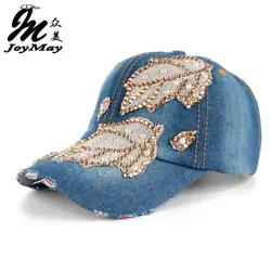 Высокое качество Оптовая и розничная продажа JoyMay Hat Кепки Мода Досуг Стразы хлопка Жан листьев Кепки S Лето Бейсбол Кепки B235