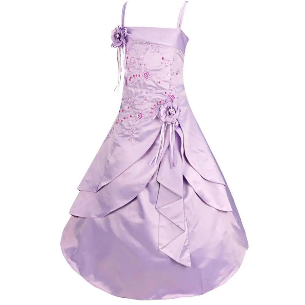 Детские платья с вышитыми цветами для девочек; вечерние платья принцессы для детей; платье на выпускной; свадебное От 4 до 14 лет