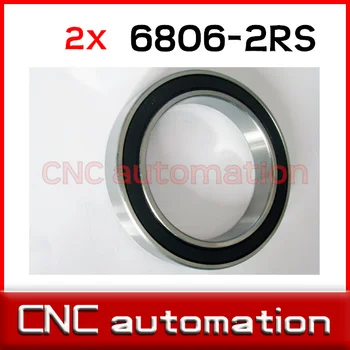 

2pcs rubber sealed 440 stainless steel hybrid ceramic ball bearings S6806 6806 2RS 30*42*7mm Si3N4 bike part