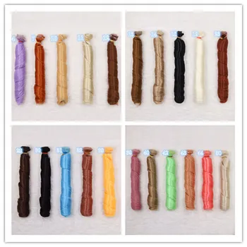 

5pcs 25cm 24colors Rome High-quality Girl Periwig Doll Wig salon Material Hair Wig For BJD SD Doll Accessories