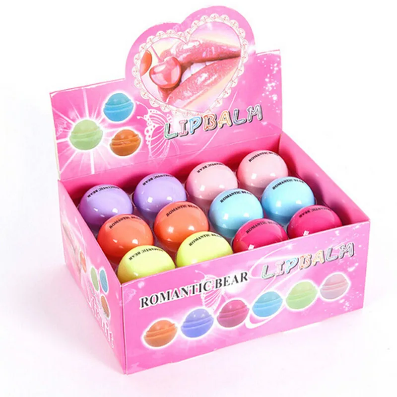 Round Ball Lipstick Moisturizing lip Balm Natural Plant Sphere lip