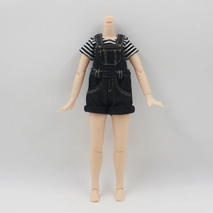 Наряды для куклы Blyth, джинсовые комбинезоны для куклы размером 12 дюймов, боди, классная одежда, фабрика Blyth