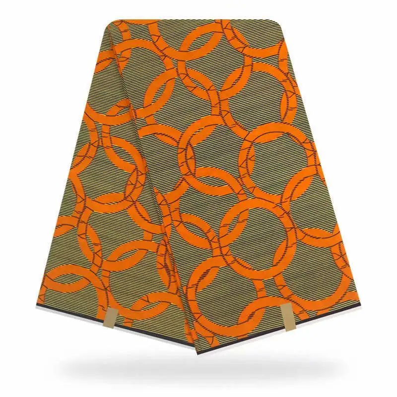 

New Design Hollandais Wax High Quality Peach Wax Hollandais 2019 Dutch Wax African Wax Hollandais For Women Dress ! J50883