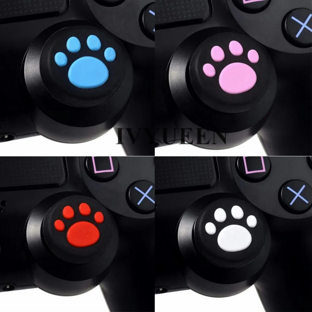 Силиконовые ручки IVYUEEN с изображением кота черепа для геймпада PlayStation Dualshock 4 PS4 Pro
