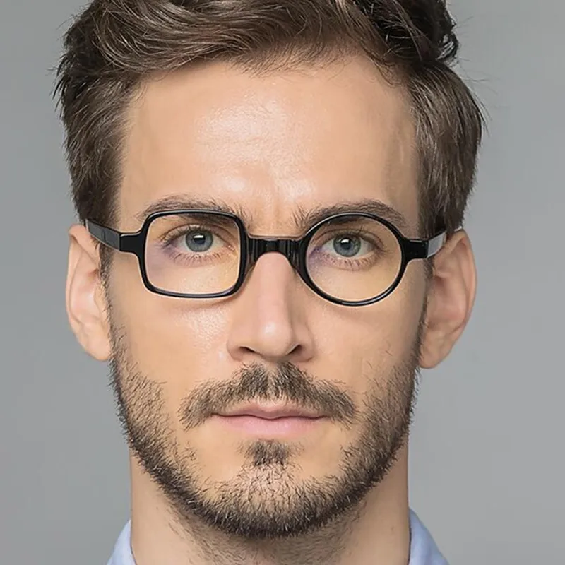 

Vintage Small Round Square Eyeglass Frames Full Rim Acetate Glasses clear lens Spectacles