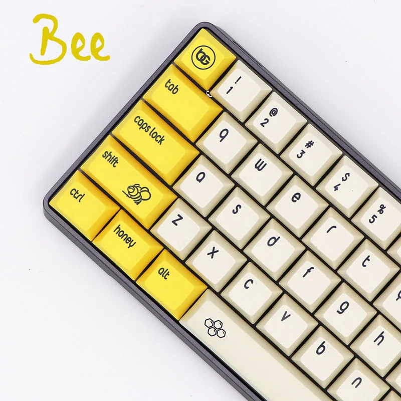 

BGKC DSA Bee Ethermal Dye Sublimation fonts PBT keycap For Wired USB mechanical keyboard Cherry MX switch keycaps