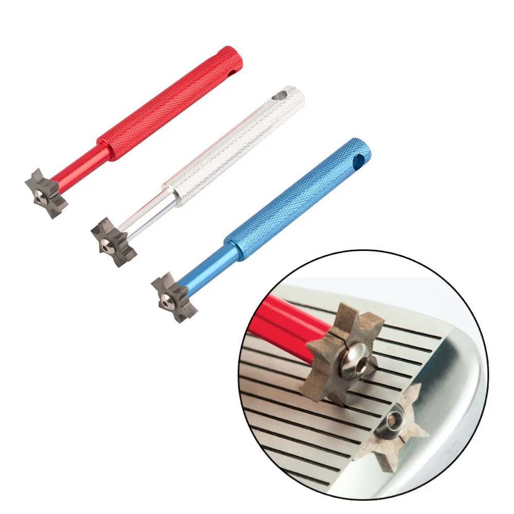 6 Blade Iron Wedge Square Golf Club Groove Cleaner Sharpener Drop