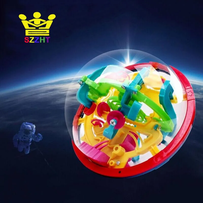 3D шар лабиринт игры развивающие игрушки для детей волшебный Интеллектуальный 100