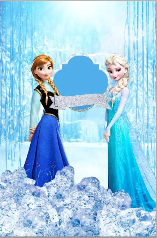 

5x7FT Queen Elsa Anna Princess Snow Waterfall Falls Ice Custom Photo Studio Backgrounds Backdrops Vinyl 150cm x 220cm