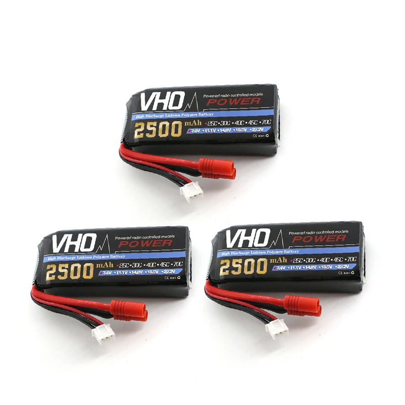 VHO Мощность SYMA X8W Радиоуправляемый Дрон lipo Батарея 3 шт. 2 S 7.4 В 2500 мАч для X8A X8C X8G X8HC