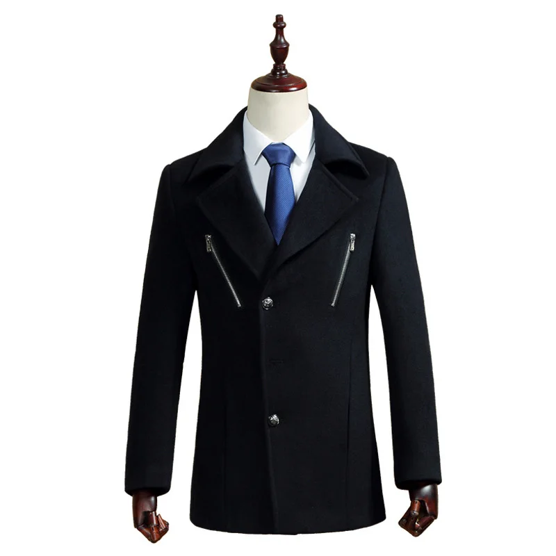 Buy Long Cashmere Coat Men 2017 Brand New Wool