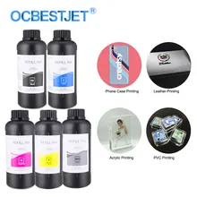 5x500 мл Светодиодный УФ-принтер для Epson 1390 1400 1410 1500 Вт R280 R290 R330 L800 L805 L1800 УФ-принтер для всех планшетных УФ-принтеров