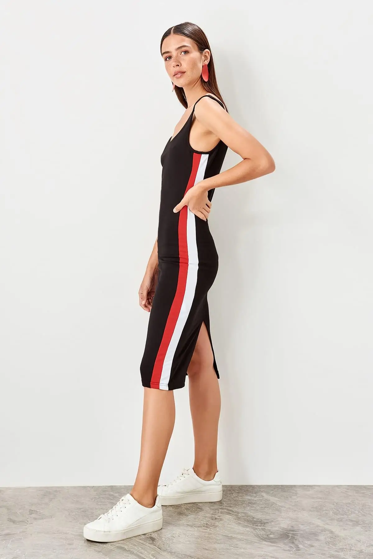 Trendyol Black Knitted Dress TWOSS19EL0365