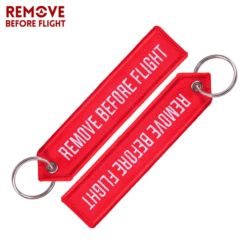 Remove Before Flight OEM Key Chains Berloques Red Embroidery Highlight Key Fobs Chains Jewelry Aviation Gifts Chaveiro Masculino4