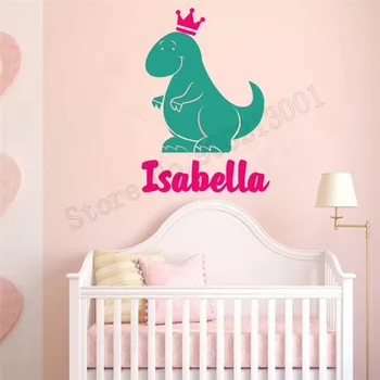 

Wall Sticker Dinosaur Animal Wall Decoration Vinyl Art Removeable Poster Beautiful Decor Personalized Name Mural Ornament LY726