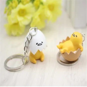 

Gudetama Egg Keyring Pendant Keychain Toys Random type Yellow White Lazy PVC Action Figure Toys