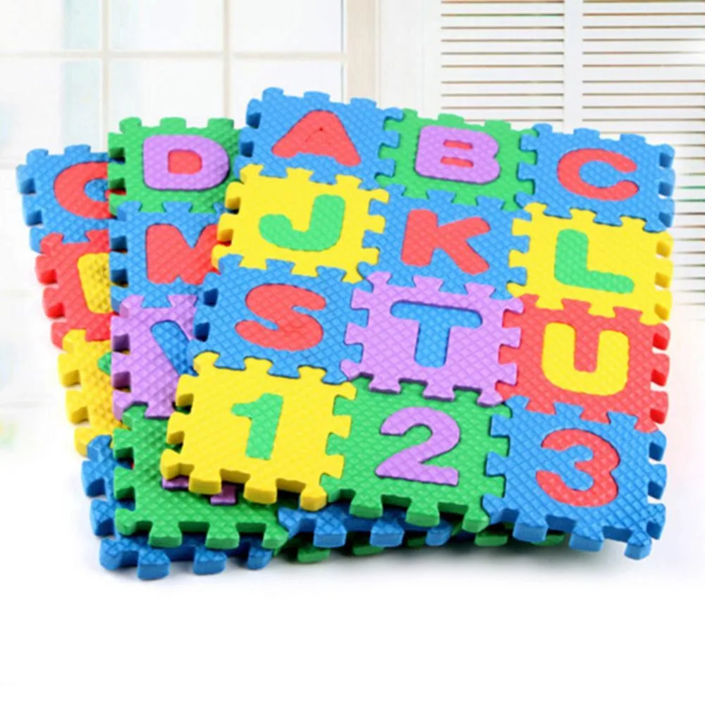 36Pcs Soft Eva Baby Kid Foam Play Mat Alphabet Number Jigsaw Puzzle Toy Gift UK 