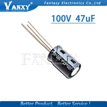 20 шт Высокое качество 100V47UF 8*12 мм, 47(Европа) мкФ 100V 8*12 электролитический конденсатор с алюминиевой крышкой
