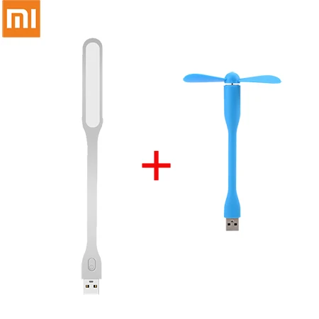 Xiaomi USB светильник Светодиодная лампа Xiaomi с USB для банка питания/Comupter портативный сияющий светодиодный светильник с переключателем управления - Цвет: LED Light Add Fan