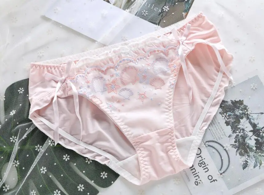 Sweet Morl Girls Lace Bow Panties Low Waist Briefs Lolita Japanese Underpant Hot