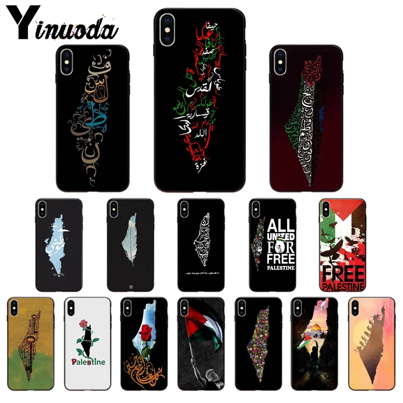 

Yinuoda Palestine Broadsword Pattern TPU Soft Phone Cell Phone Case for Apple iPhone X XS MAX 5 5S SE XR 7 8 6 6S Plus Cover