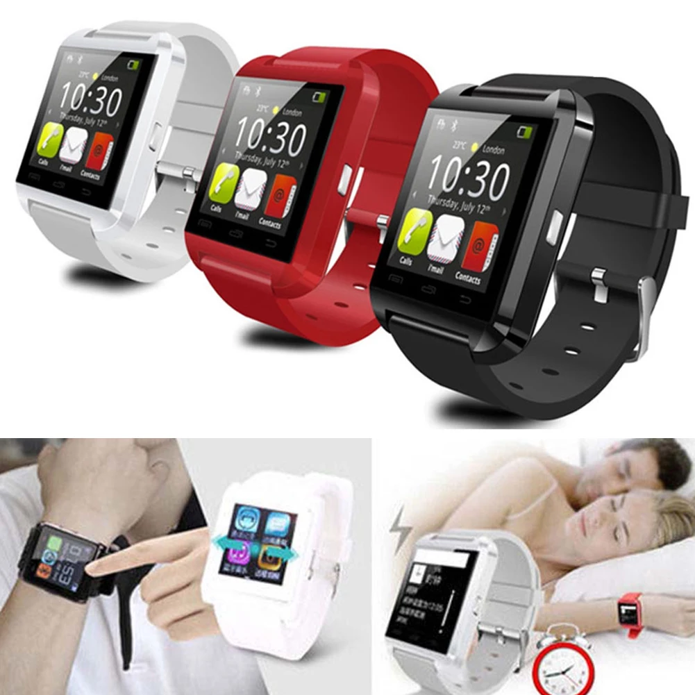 

Sport U8 Bluetooth Smart Watch Wrist Phone Mate Ringing Reminder Stopwatch Function (Red)