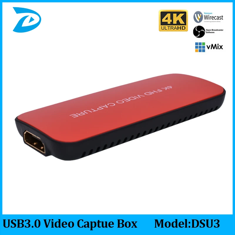 

USB3.0 HDMI 4K30Hz Video Capture HDMI to USB Video Capture Card Dongle Game Streaming Live Stream Broadcast Recorder Adapter