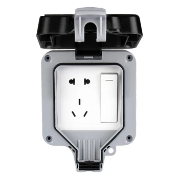 

IP66 Wall Switch Plastic Waterproof Dust-proof Box Splash Box Touch Cover More Function Socket Room