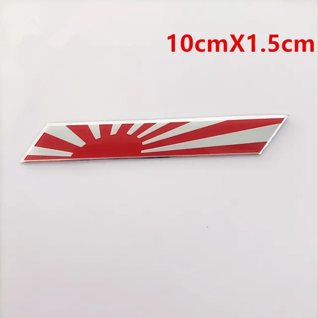 3D aluminum Japan Japanese Logo national flag Emblem Badge Auto Car