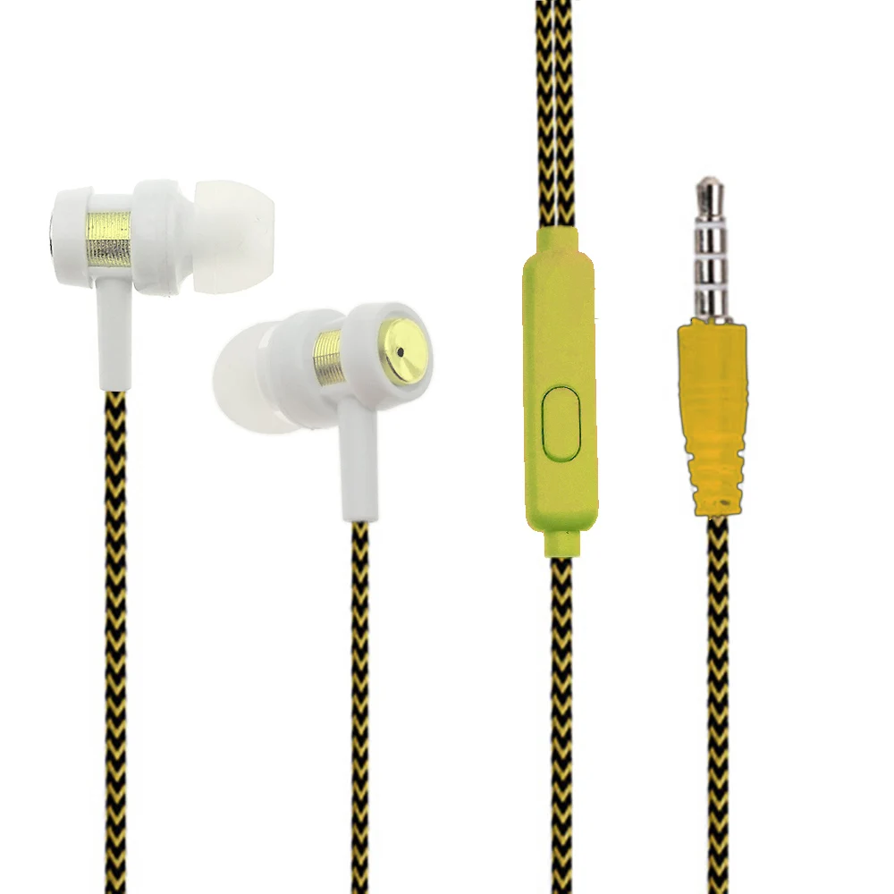 HOMEBARL в ухо плетеные зерна наушники ушные провода наушники для iphone samsung Galaxy S6 S5 S4 J5 S7 S8 Микрофон Стерео