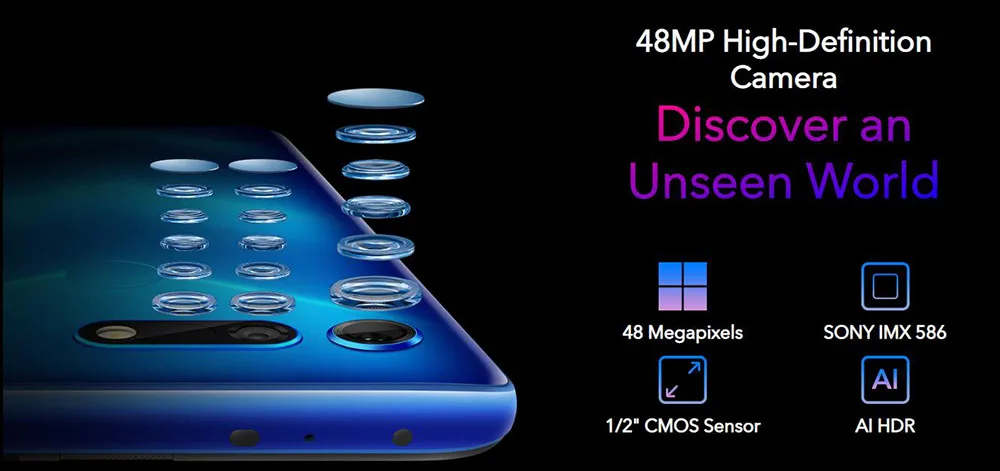 International Version Honor View 20 Mobile Phone 8GB 256GB 6.4" Kirin 980 Octa core 48MP 25MP 4000mAh 4G Android 9 Phone