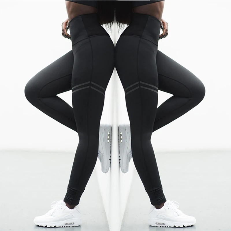 

Fashion Side streak Letter Printed Leggins Quick dry Casual Elastic workout Leggings Women Joggers Gothic Slim Fitness Legging